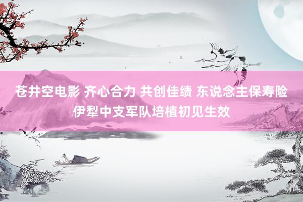 苍井空电影 齐心合力 共创佳绩 东说念主保寿险伊犁中支军队培植初见生效