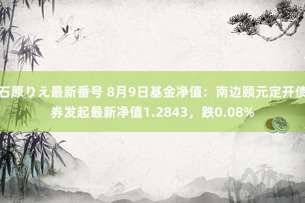 石原りえ最新番号 8月9日基金净值：南边颐元定开债券发起最新净值1.2843，跌0.08%