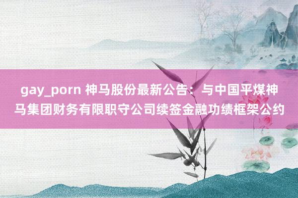 gay_porn 神马股份最新公告：与中国平煤神马集团财务有限职守公司续签金融功绩框架公约