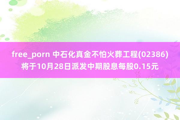 free_porn 中石化真金不怕火葬工程(02386)将于10月28日派发中期股息每股0.15元