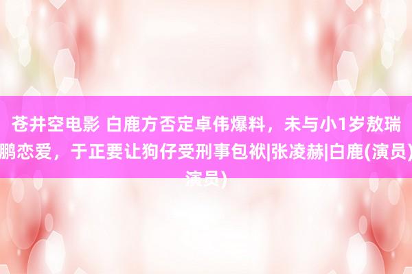 苍井空电影 白鹿方否定卓伟爆料，未与小1岁敖瑞鹏恋爱，于正要让狗仔受刑事包袱|张凌赫|白鹿(演员)