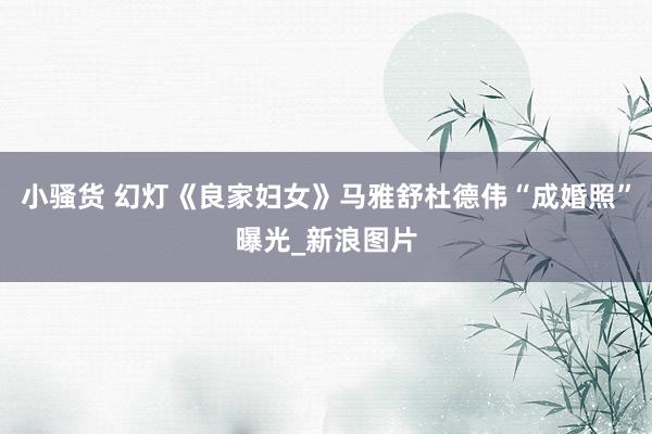 小骚货 幻灯《良家妇女》马雅舒杜德伟“成婚照”曝光_新浪图片