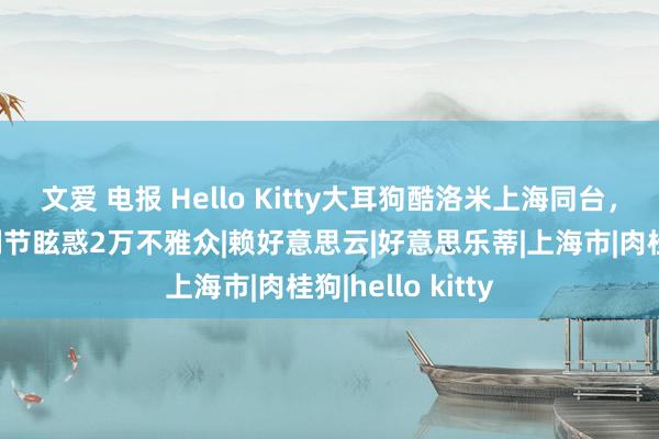 文爱 电报 Hello Kitty大耳狗酷洛米上海同台，首届三丽鸥嗨翻节眩惑2万不雅众|赖好意思云|好意思乐蒂|上海市|肉桂狗|hello kitty