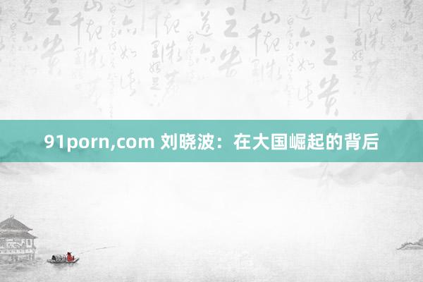 91porn，com 刘晓波：在大国崛起的背后