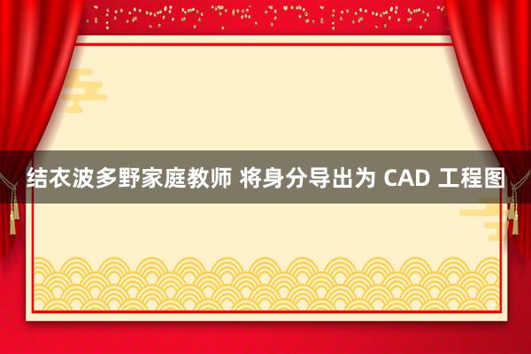 结衣波多野家庭教师 将身分导出为 CAD 工程图